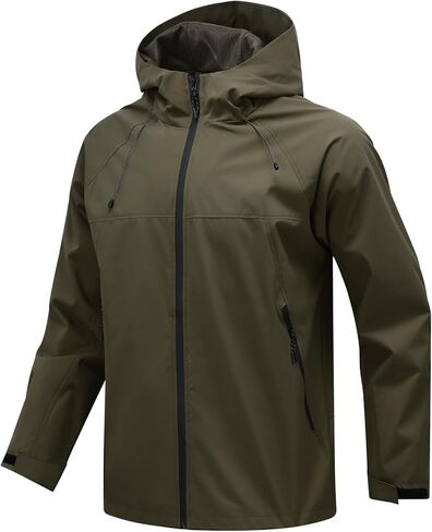 YOUTHUP Men's Softshell Jacket Hooded Lightweight Windproof Water Resistant Outerwear for Hiking Running Windbreake Jacket in Saudi Arabia