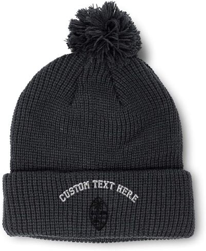 Speedy Pros Pom Pom Beanies for Women Seal of Guam Embroidery Skull Cap Flags Winter Hats for Men Acrylic 1 Size in Saudi Arabia