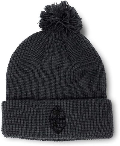 Speedy Pros Pom Pom Beanies for Women Seal of Guam Embroidery Skull Cap Flags Winter Hats for Men Acrylic 1 Size in Saudi Arabia
