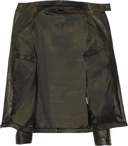 Gioberti Men's Stand Collar Motorcycle Leather Bomber Jacket in Saudi Arabia