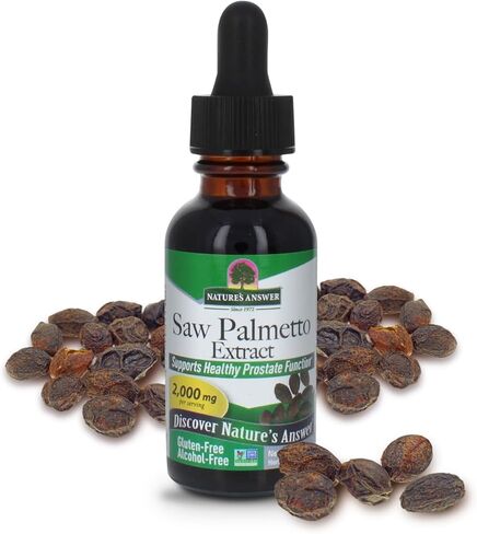 Nature's Answer Alcohol-Free Saw Palmetto Berry Extract, 1-Fluid Ounce | Prostate Support | Natural Urinary Health | Promotes Hair Growth in Saudi Arabia