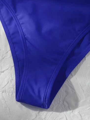Women's High Stretch V Wired One Piece Swimsuit Elegant Solid Monokini for Beach & Summer Vacations in Saudi Arabia