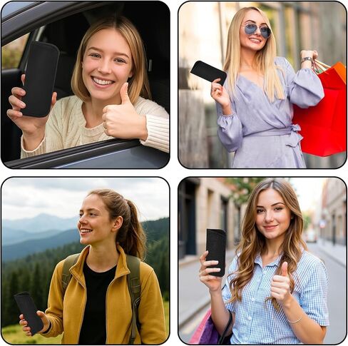 6 قطع من حافظات النظارات سهلة الارتداء، وحقيبة نظارات قماشية مقاس 6.1 × 2.3 بوصة، وحافظة نظارة نحيفة ناعمة سهلة الارتداء في حافظة النظارات، وحقيبة نظارات سوداء للنظارات، و6 أكياس لنظارات القراءة، و6 قطع قماش لتنظيف الزجاج in Kuwait