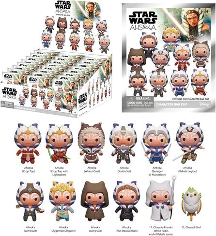 Star Wars Ahsoka Series 1 – 5" Collectible Bag Clip – Blind Bag (ONE Random Figure) – Sci-Fi Character Keychain/Backpack Accessory | Official Licensed Merchandise in Saudi Arabia