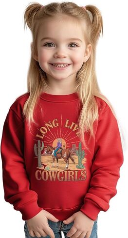 Cowgirl Shirt for Girls Western T-Shirts Kids Cowboy Letter Cotton Horse Clothes Cute Tops Tee 2-8 Years in Saudi Arabia