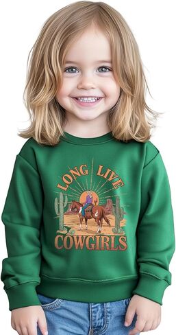 Cowgirl Shirt for Girls Western T-Shirts Kids Cowboy Letter Cotton Horse Clothes Cute Tops Tee 2-8 Years in Saudi Arabia