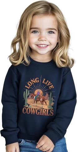 Cowgirl Shirt for Girls Western T-Shirts Kids Cowboy Letter Cotton Horse Clothes Cute Tops Tee 2-8 Years in Saudi Arabia