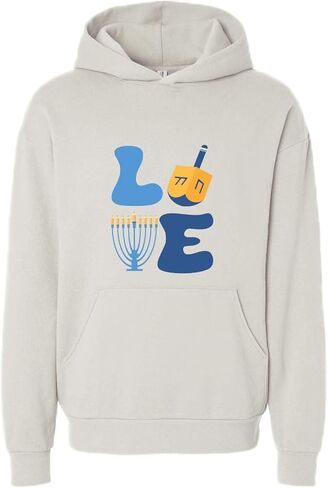 تيشيرتات وذيول Love Dreidel and Menorah سويت شيرت بقلنسوة وياقة دائرية | مطابقة عائلية | مقاسات الأطفال والرضع والكبار | 1502 in Kuwait