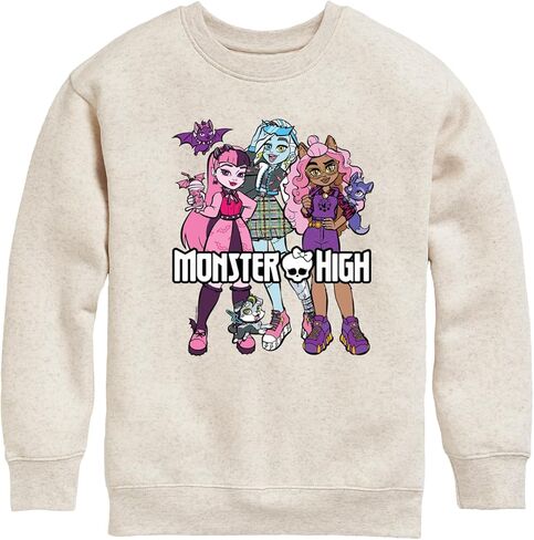 Monster High - Group With Pets - Toddler And Youth Crewneck Fleece Sweatshirt in Saudi Arabia