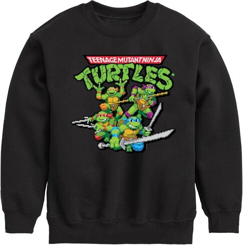 HYBRID APPAREL - Teenage Muntant Ninja Turtles - Gaming Group And Logo - Toddler And Youth Crewneck Fleece Sweatshirt in Saudi Arabia