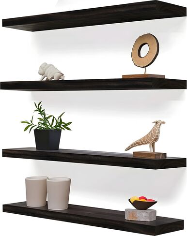 48 Inch Floating Shelves for Wall Rustic Light Wood Wall Shelves for Bedroom Set of 4 in Saudi Arabia