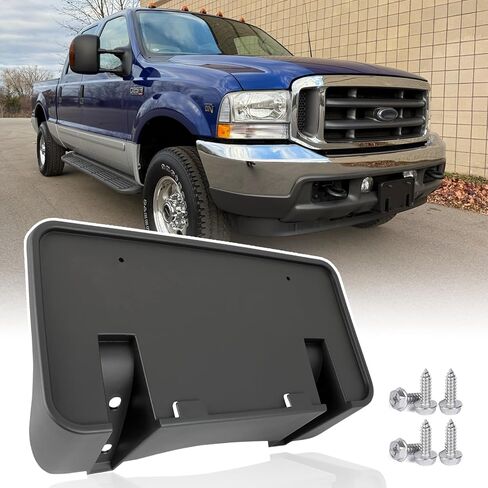 Front License Plate Frame for Ford F250 F350 F450 F550 Super Duty 2011-2016 NO Drill Front Bumper License Plate Holder Mounting Bracket Cover Replace # BC3Z-17A385-AA FO1068131 in Saudi Arabia