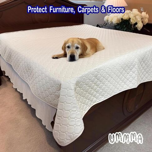 Extra Large 82" x 102"– Heavy Absorbent, Leakproof Under Pads - Washable & Reusable, Anti-Slip, Ultra-Soft - Waterproof Protection for Beds, Furniture, Pets, Kids, Seniors & More in Saudi Arabia