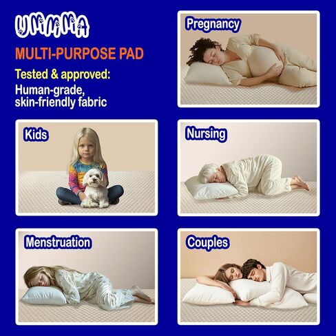Extra Large 82" x 102"– Heavy Absorbent, Leakproof Under Pads - Washable & Reusable, Anti-Slip, Ultra-Soft - Waterproof Protection for Beds, Furniture, Pets, Kids, Seniors & More in Saudi Arabia
