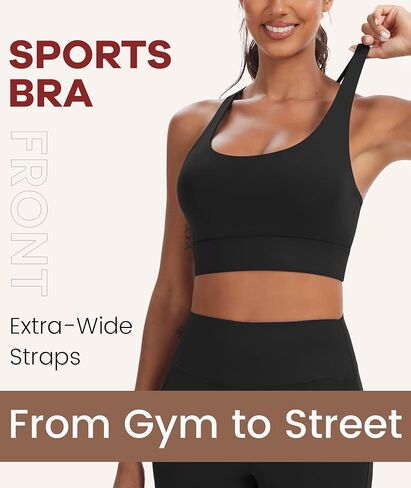 Sports Bra for Women, Tank Wide Straps Square Neck Criss-Cross Bra with Removable Cups for Yoga Gym Athletic Running in Kuwait