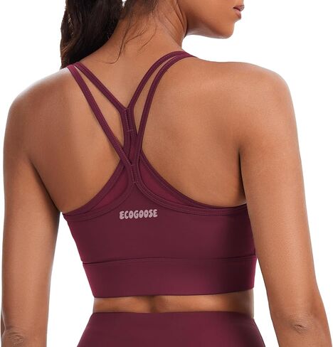 Sports Bra for Women, Tank Wide Straps Square Neck Criss-Cross Bra with Removable Cups for Yoga Gym Athletic Running in Kuwait