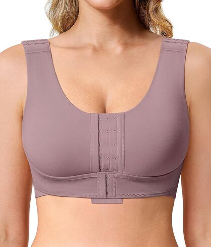 BRABIC Front Closure Bras for Women Post Surgery Compression Mastectomy Surgical Support Wireless Full Coverage Bra in Kuwait