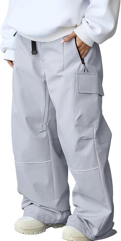 Oymyakon Women's Baggy Snow Pants Waterproof Insulated Ski Pants Loose Warm Snowboard Ski Bibs Pants in Saudi Arabia