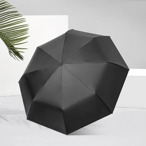 Creative Automatic UV Protection Black Umbrella, Foldable All-Weather Umbrella with Black Coating for Both Sunny and Rainy Days. in Saudi Arabia
