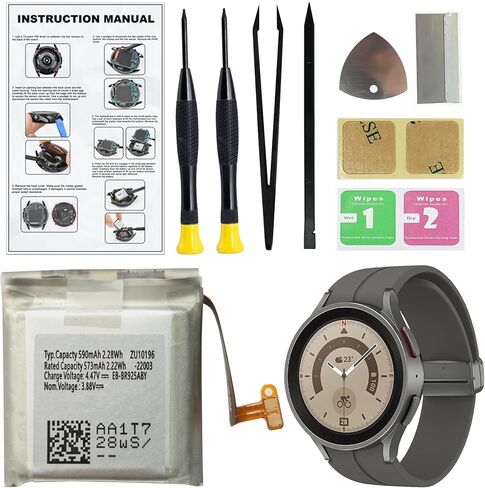 Replacement Battery for Galaxy Watch 4 (40mm) & Galaxy Watch 4 Classic (42mm), EB-BR880ABY Battery for Watch 4 40mm SM-R860 & Watch 4 Classic 42mm SM-R880, with Repair Tools & Instruction in Saudi Arabia