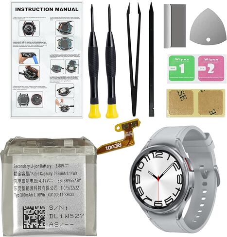 Replacement Battery for Galaxy Watch 4 (40mm) & Galaxy Watch 4 Classic (42mm), EB-BR880ABY Battery for Watch 4 40mm SM-R860 & Watch 4 Classic 42mm SM-R880, with Repair Tools & Instruction in Saudi Arabia