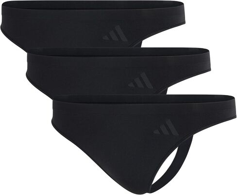 adidas Women's Active Seamless Thong Underwear Multipack, Black, Medium in Saudi Arabia
