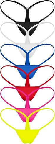 Womens G String Thongs Micro Back Tiny Panties Low Rise No Show Bikini Bottom Daily Underwear in Kuwait
