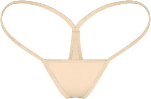 Womens G String Thongs Micro Back Tiny Panties Low Rise No Show Bikini Bottom Daily Underwear in Kuwait