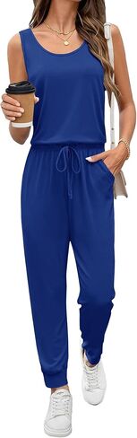 Ekouaer Jumpsuits for Women Casual Sleeveless 2026 Summer Romper Dressy Vacation One Piece Outfits Fashion Travel Clothes in Saudi Arabia