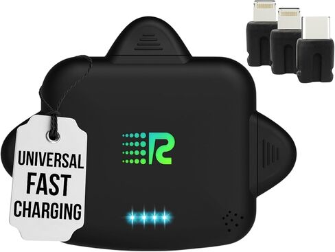 Universe 3 in 1 Portable Charger 3300mah, 2.4A High-Speed Fast Charging Compatible with iPhone and Android Lightning, Type C, Micro-USB Charges 3 Devices at a Time Pre-Charged RC33 Purple in Kuwait