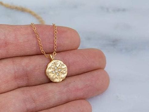 A Charmed Impression Sterling Silver CZ Starburst Necklace - 13th Birthday Gift for Girls in Saudi Arabia