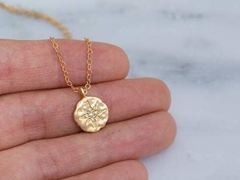 A Charmed Impression Sterling Silver CZ Starburst Necklace - 13th Birthday Gift for Girls in Saudi Arabia