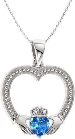 قلادة Diamondrere الطبيعية والمعتمدة من الأحجار الكريمة المقطوعة على شكل قلب من الذهب الخالص عيار 14 قيراط | قلادة 0.30 قيراط مع سلسلة هدية عيد الحب لها in Kuwait