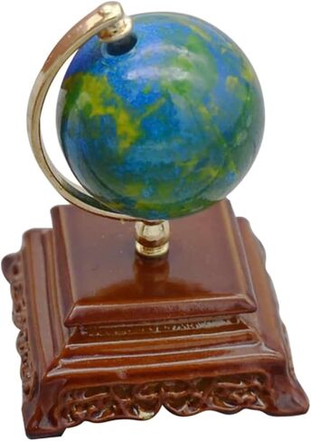 Mini Metal Globe Ornament, 1:12 Scale Mini World Globe for Dollhouse Decoration and Research, Ideal for Miniature Home Decor and Photography Props in Saudi Arabia