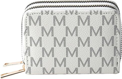 PU Leather Accordion Card Wallet, Double-Layer Zippered Card Holder for Women Men Multi-Slot Large Capacity Card Organizer Compact Travel Wallet with Coin Purse ID Window (Brown2) in Saudi Arabia
