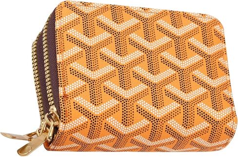 PU Leather Accordion Card Wallet, Double-Layer Zippered Card Holder for Women Men Multi-Slot Large Capacity Card Organizer Compact Travel Wallet with Coin Purse ID Window (Brown2) in Saudi Arabia