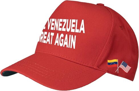 Make Venezuela Great Again Hat – Red Structured 5-Panel Mid-Crown Cap in Saudi Arabia
