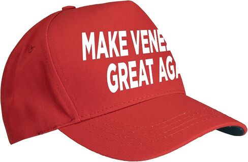 Make Venezuela Great Again Hat – Red Structured 5-Panel Mid-Crown Cap in Saudi Arabia