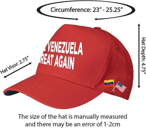 Make Venezuela Great Again Hat – Red Structured 5-Panel Mid-Crown Cap in Saudi Arabia