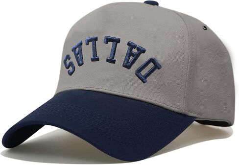 3D Embroidered Upside Down City Baseball Hat ，Adjustable Football Hat for Men Women Game Day Apparel Gifts in Saudi Arabia