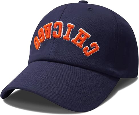 3D Embroidered Upside Down City Baseball Hat ，Adjustable Football Hat for Men Women Game Day Apparel Gifts in Saudi Arabia