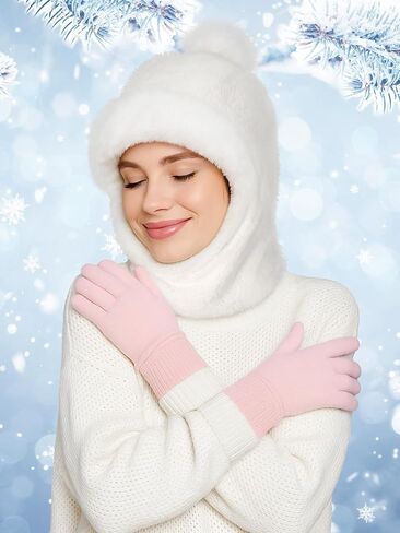 4 Pack 3 in 1 Beanie Hats for Women Beanies with Neck Gaiter Winter Balaclava Hat Scarf Mask Plush Neck Warmer Windproof Face Cover for Men Adults Cold Weather in Saudi Arabia