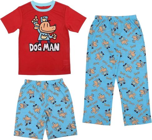 Bioworld Dog Man All-Over Print Boy’s 3-Piece Pajama Set in Saudi Arabia