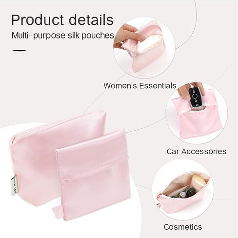 Silky Purse Insert Organizer 3 Set for Neverfull Bags, Silk Touch Bag Organizer, Luxury Handbag Shaper,Lightweight and Soft Touch(MM, Pink) in Saudi Arabia