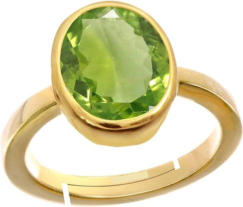 Certified Unheated Untreatet 9.25 Ratti 8.32 Carat A+ Quality Natural Peridot Gemstone Ring For Women's and Men's in Saudi Arabia