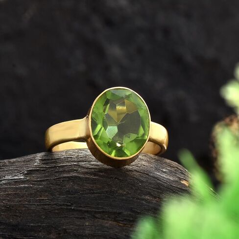 Certified Unheated Untreatet 9.25 Ratti 8.32 Carat A+ Quality Natural Peridot Gemstone Ring For Women's and Men's in Saudi Arabia