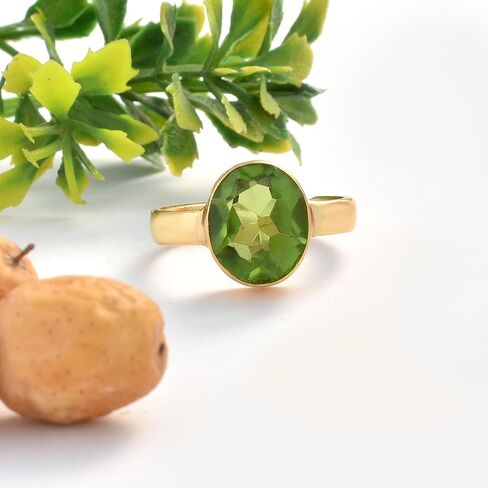 Certified Unheated Untreatet 9.25 Ratti 8.32 Carat A+ Quality Natural Peridot Gemstone Ring For Women's and Men's in Saudi Arabia