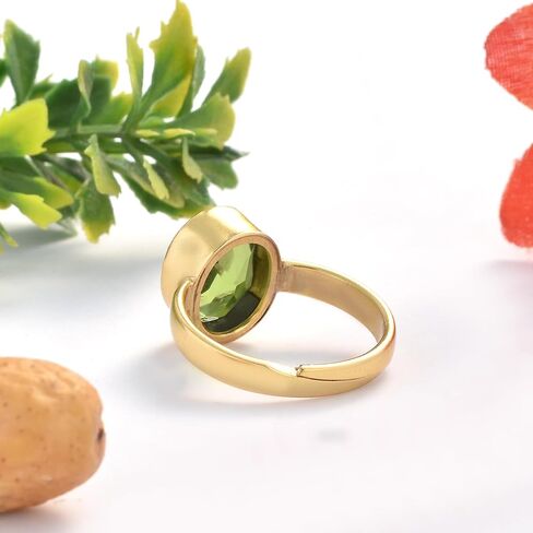 Certified Unheated Untreatet 9.25 Ratti 8.32 Carat A+ Quality Natural Peridot Gemstone Ring For Women's and Men's in Saudi Arabia