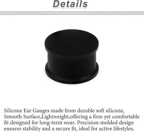 Yaalozei 8G-25mm مقاييس الأذن الناعمة الصلبة سيليكون سدادات الأذن مزدوجة متوهجة اللحم نقالات المتوسع إخفاء المقابس للأذن التجنيب ثقب المجوهرات للنساء الرجال أسود أبيض اللحم شين لهجة 13 زوجا in Kuwait