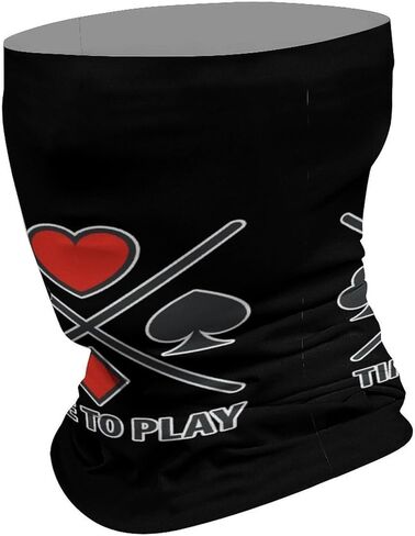 وشاح بغطاء للوجه للرجال من Play Poker Card للنساء للتزلج والصيد والمشي لمسافات طويلة وركوب الدراجات in Kuwait